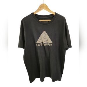 Patagonia Graphic Live Simply Short Sleeve Tshirt Made in USA Black Size XXL